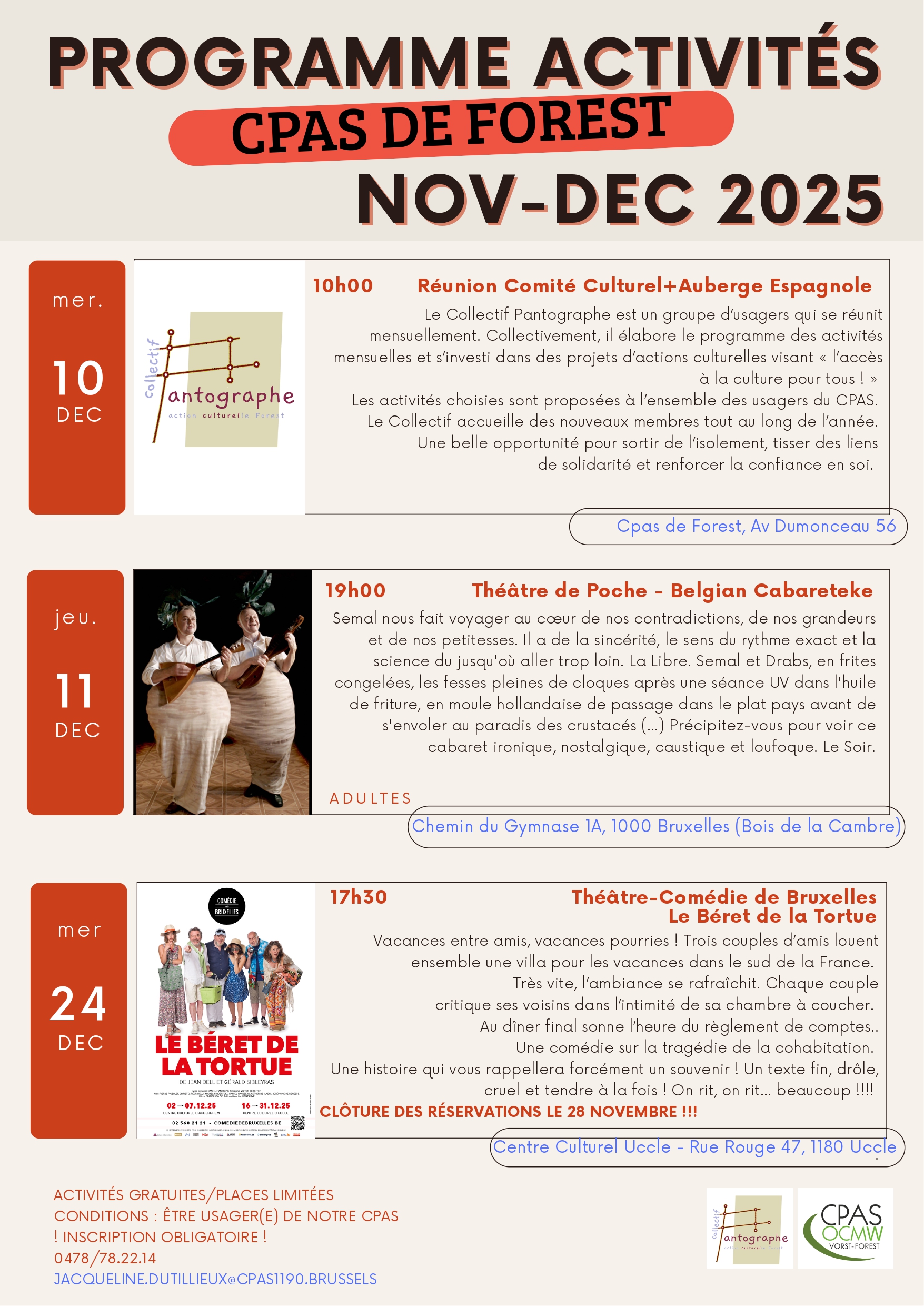 programme culturel nov1
